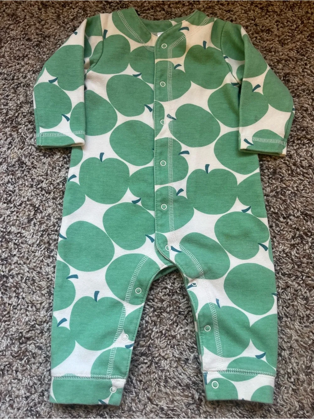 Baby Gap Y2K Vintage Green Apple One-Piece Fall 2002